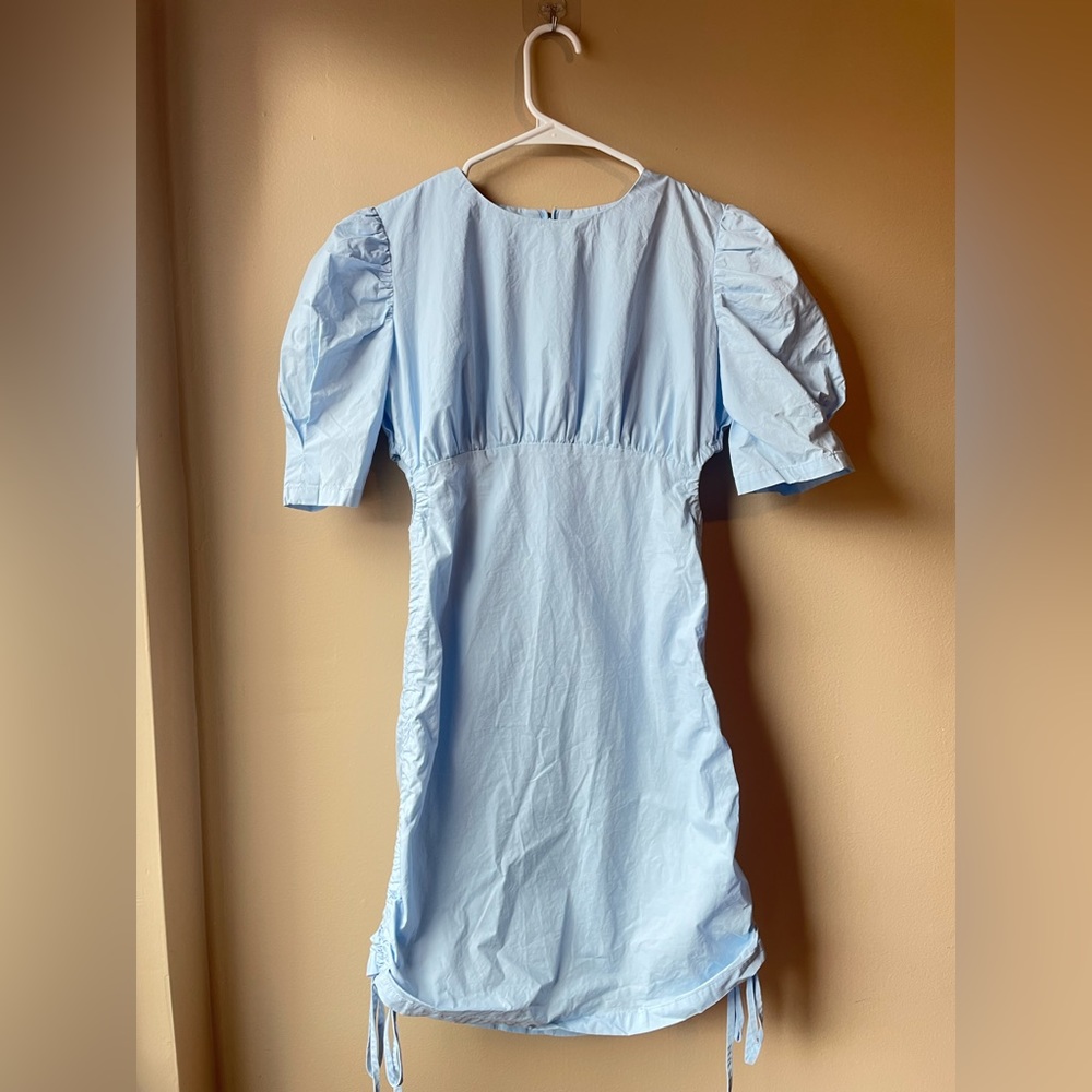 Women 100% Cotton Blue Midi Dress - Size S (Sale by 9/30/2026)